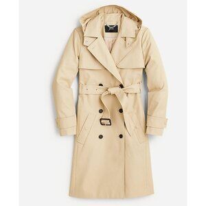 J.Crew Womens $348 Petite New Icon Trench Coat Vintage Khaki Size P6 BF458